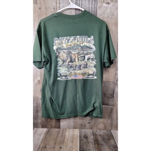 All American OutFitters Catahoula Bay'Em Up Boar Hunter Adult Tee Size Med - Picture 5 of 6